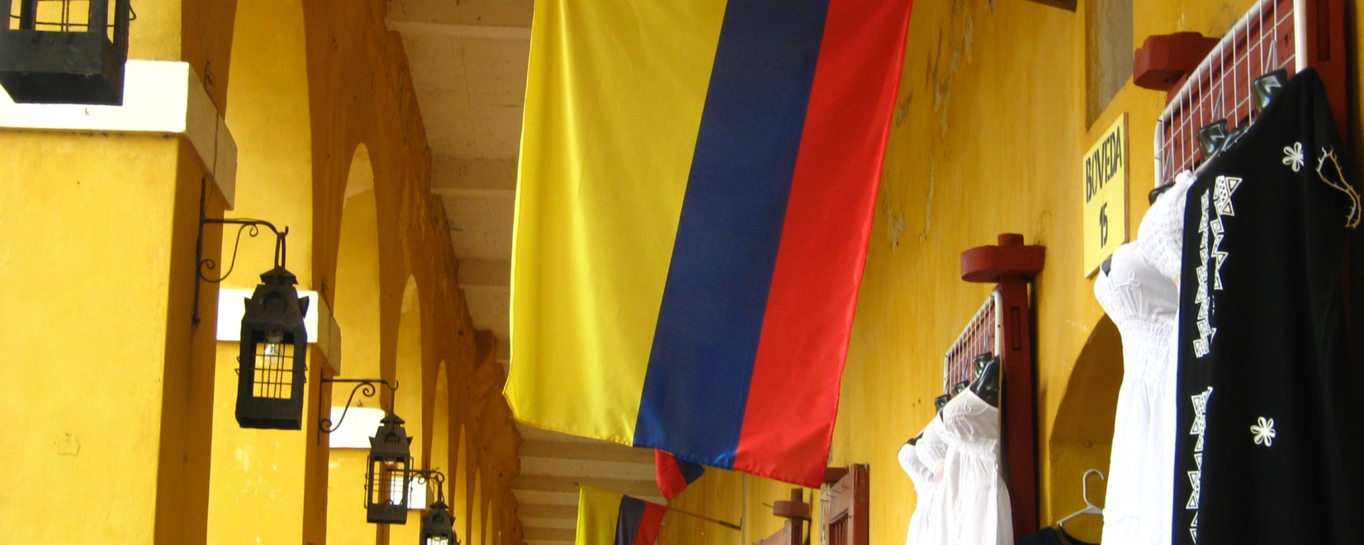 Flag in Cartagena Colombia